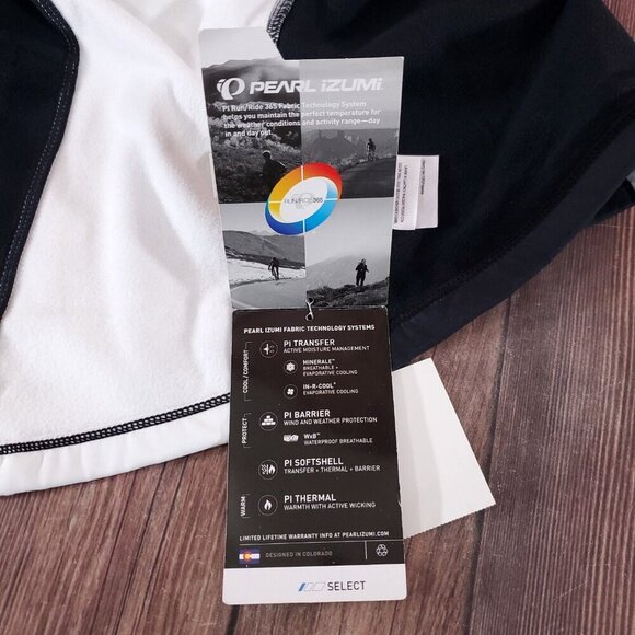 NWT Pearl Izumi Womens Size Medium Select Thermal Barrier Jacket Black White - Picture 11 of 16